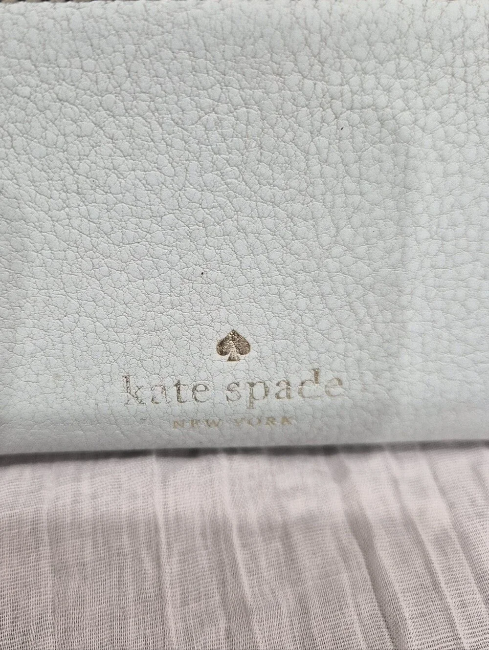 Kate Spade New York Marti Small Compact Bifold Wallet Light Blue Pebbled Leather